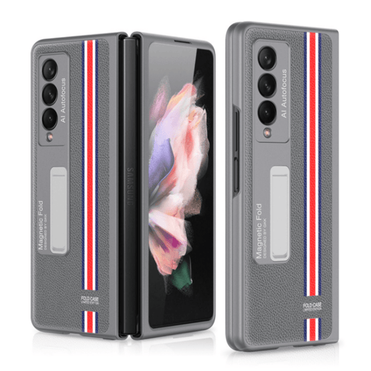 Samsung Galaxy Z Fold 3 5G Fashion Smart Magnetic Stand Leather Cover Case - Polar Tech Australia