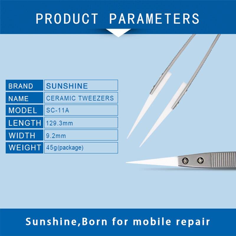 Chargez l&#39;image dans la visionneuse de la galerie, [SC-11A] SUNSHINE Jump Wire Precision Anti-Static Ceramics Tweezers - Polar Tech Australia
