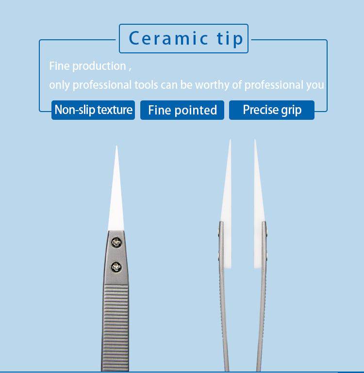 Chargez l&#39;image dans la visionneuse de la galerie, [SC-11A] SUNSHINE Jump Wire Precision Anti-Static Ceramics Tweezers - Polar Tech Australia
