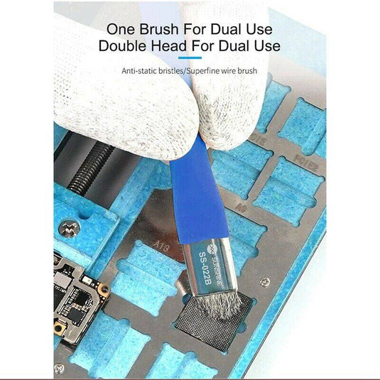 [SS-022B] SUNSHINE Dual Head Hard & Soft Anti-Static Motherboard PCB Cleaning Brush - Polar Tech Australia