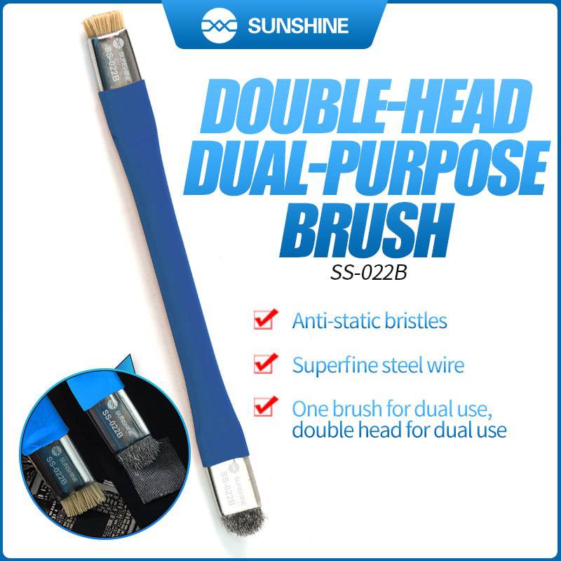 Load image into Gallery viewer, [SS-022B] SUNSHINE Dual Head Hard &amp; Soft Anti-Static Motherboard PCB Cleaning Brush - Polar Tech Australia
