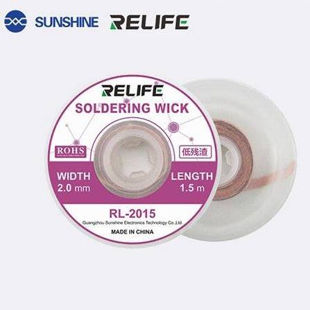 SUNSHINE Relife Soldering Wick Copper Desoldering Braid (2mm Width) (RL-2015) - Polar Tech Australia