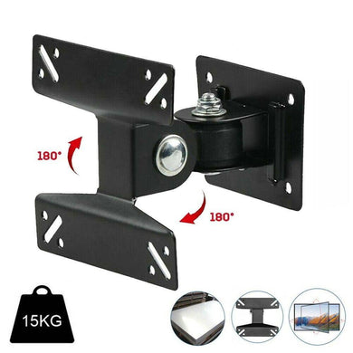 Universal 180 Degree Rotation Adjustable Monitor TV Bracket Wall Mount Hanger (12