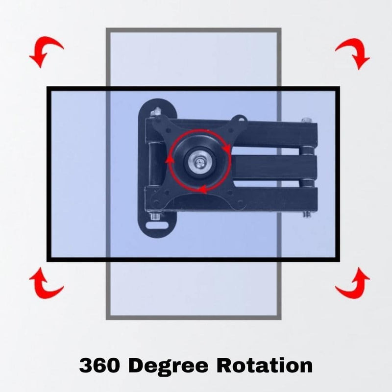 Cargue la imagen en el visor de la galería, [Fit 10 - 32 inch] Universal Retractable Rotation Adjustable Monitor TV Bracket Wall Mount Hanger - Polar Tech Australia
