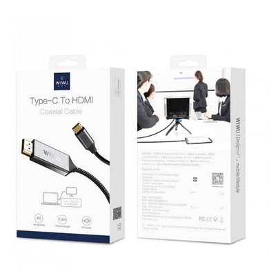 [Clearance] WIWU X9 USB-C/Type-C to HDMI Male Coaxial Cable Adapter (Length: 1.8m) - Polar Tech Australia