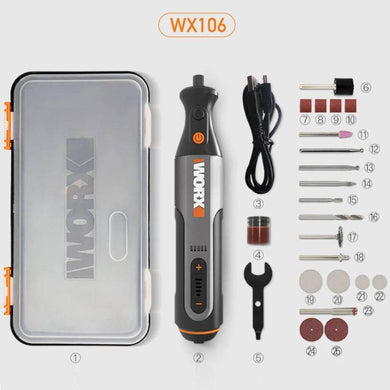 Worx Portable Cordless Rechargeable Electric Mini Drill Engraving Grinding Polishing Machine Variable Speed (WX-106) - Polar Tech Australia