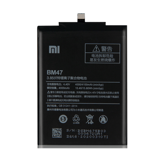 [BM47] XIAOMI Redmi 3/3S/3 Pro/3X/4X Replacement Battery - Polar Tech Australia